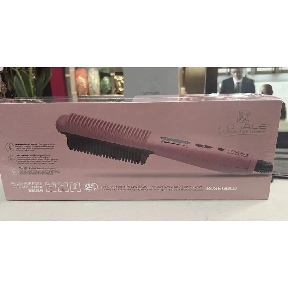 Royale Multi-Purpose Ceramic Hair Brush Limited Edition Rose Gold NEW